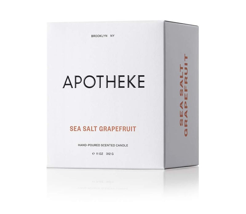 Apotheke Signature Scented Candles for Home, Sea Salt Grapefruit - 10.5 oz - Soy Wax, Non Toxic, Large Jar White - Luxury Candle Gifts for Women & Men - Pepper, Dew Drops, and Tarragon - Image 2
